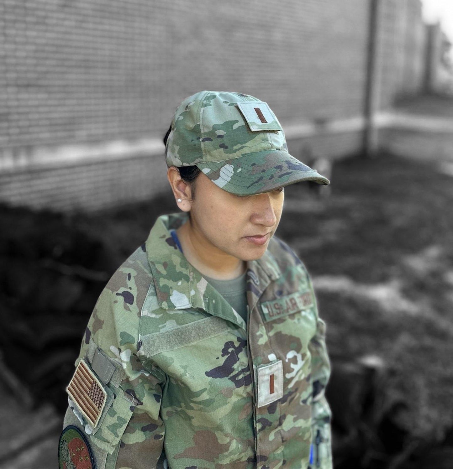 Tactical OCP print cap with front velcro