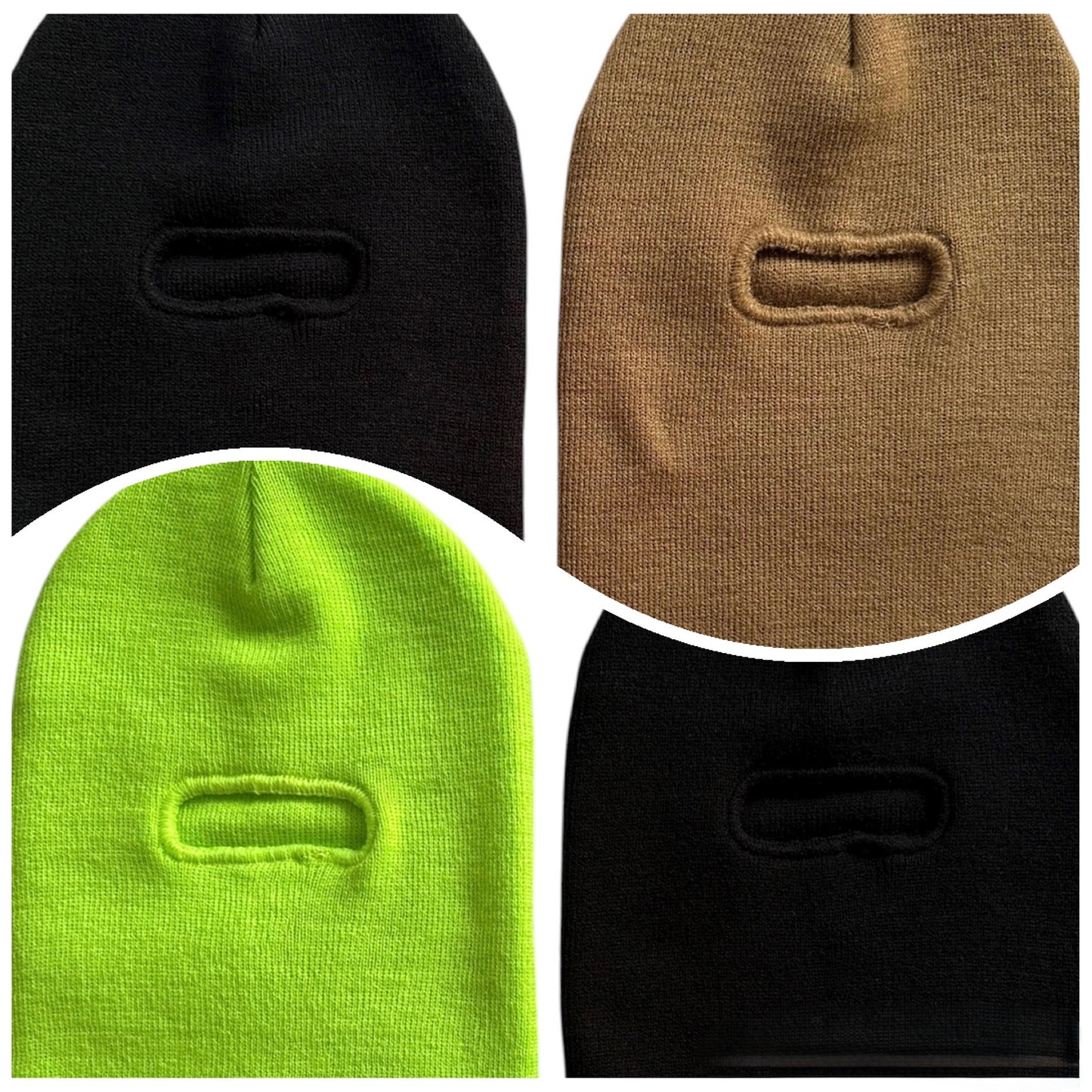 Tight knitted watch cap with hair opening