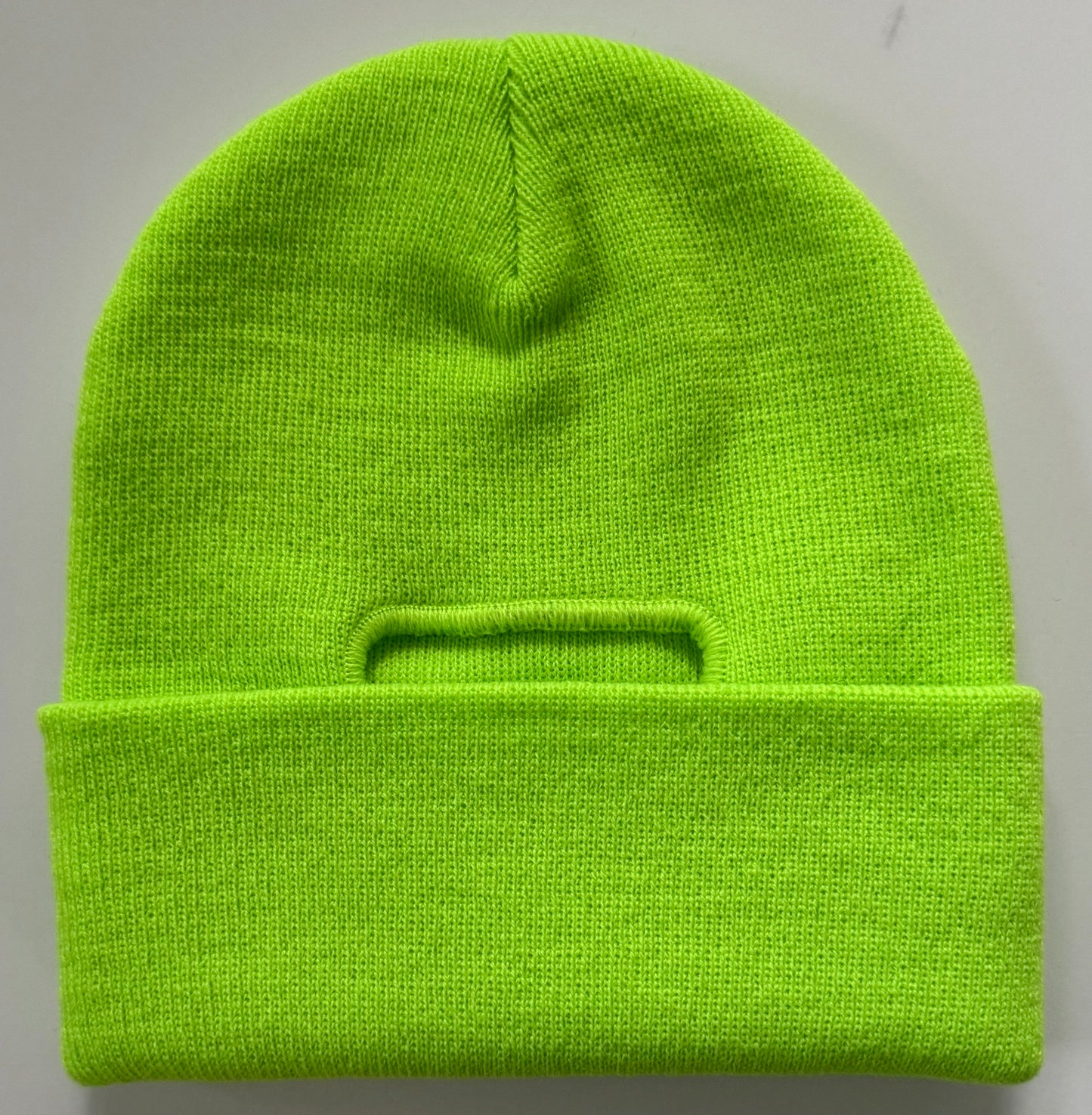 Tight knitted watch cap with hair opening